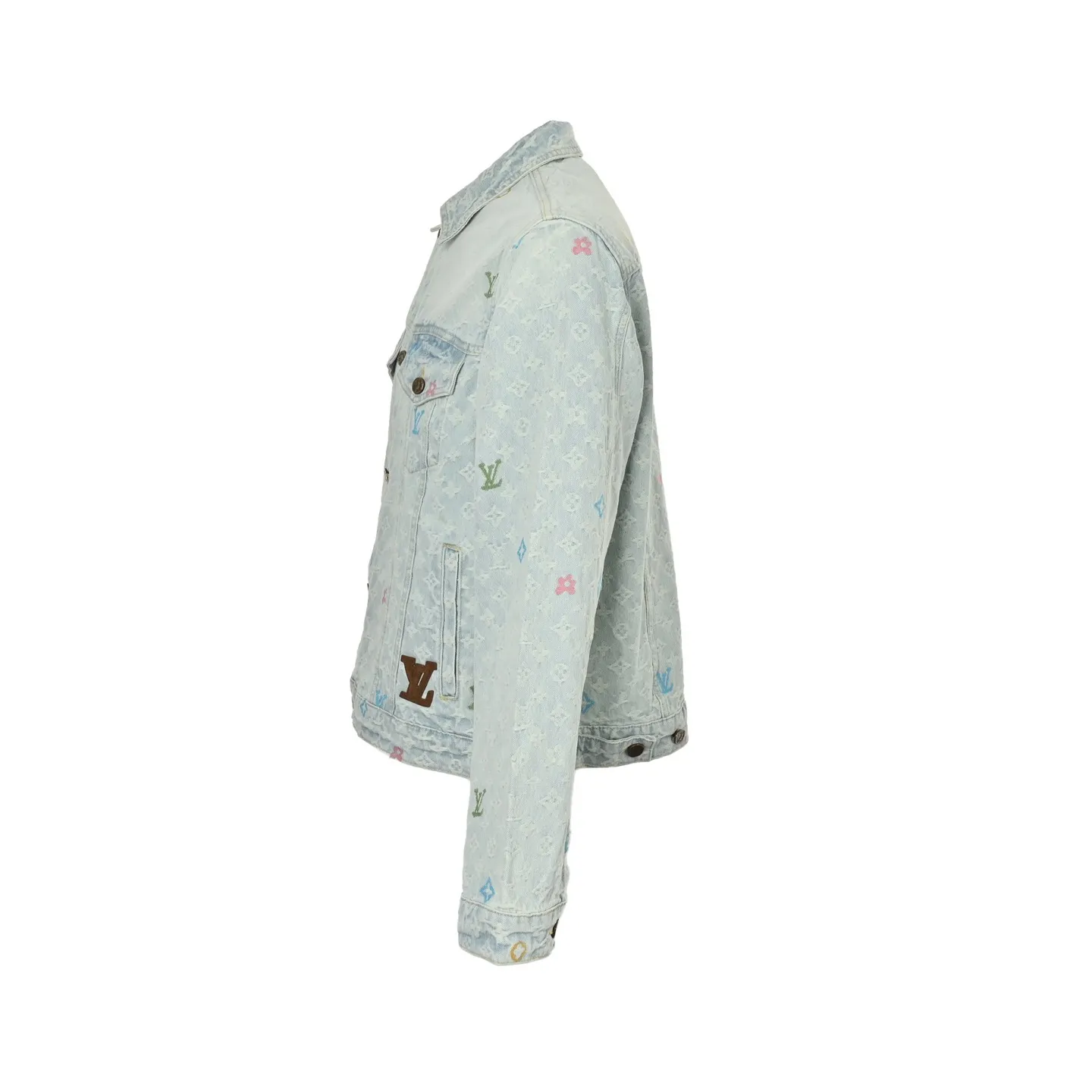 Louis Vuitton/Louis Vuitton Tyler joint old flower jacquard embroidered denim jacket